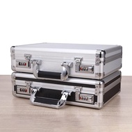 Portable Aluminum Hard Case Passwords ToolBox Black / Silver Briefcase Metal Carrying Case Equiment Tool Box Organizer Holder