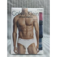 CALVIN KLEIN READY STOCK COTTON STRETCH CLASSIC FIT HIP BRIEFS CK MAN UNDERWEAR INNERWEAR SHIP FROM 