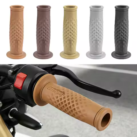 7/8" Handle Bar Retro Rubber Motorcycle Bike Vintage Handlebar Coke Bottle Hand Grip For HONDA GN125