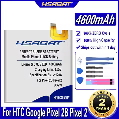 HSABAT BG2W 4600mAh Battery for Google Pixel 2B / Pixel 2 Phone Batteries