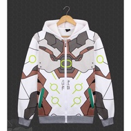 Game Overwatch Genji Sweatshirt Unisex  Casual Cosplay Costume Long Sleeves Cartoon Hoodie Jacket