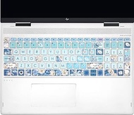 WSLUCKO Keyboard Cover for HP Envy x360 15.6''Series /HP Pavilion 15/ HP Pavilion x360 15.6” Series/HP Envy 17 17.3" Series/HP Laptop 15t 17t 17-ca0011nr 17-by0040nr, Peony