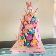 Donat Tower/ Birthday Cake Tema Sanrio My Melody / Kue Ultah Murah