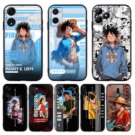 J6D Aniem One Piece Luffy Label for OPPO A57E A58 A58X A59F1s A60 A74 A76 A77F3 A78 A79 TPU soft bla