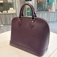 *SHIHNA名牌精品* LV M5280K Alma BB Epi水波纹紫色貝殼包