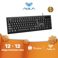 AULA AK205 Wired Keyboard for PC Laptop keyboard Kit Bundle USB Plug And Play