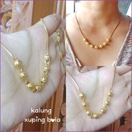 Long Lasting Gold Plated 7-ball Pendant Necklace