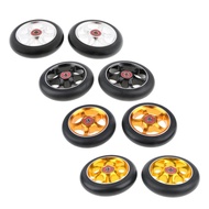 [mcfsnzwtxz1bw] 2pcs 110mm Skateboard  Scooter Wheels With Standard ABEC- Scooters Accessories