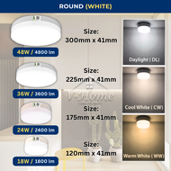 [SIRIM] VHome® LED Borderless Surface Downlight 18W 24W 36W 48W Round Square Lights Lampu Siling Cei