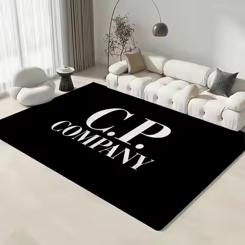 Fashion C-C.P. Company Floor Mat Eco-Friendly Flannel Doormat Non-Slip Odorless Soft Short Plush Ind