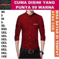 KEMEJA MERAH 99 COLORS 10XL 9XL 8XL 7XL 6XL 5XL 4XL 3XL XXL XL LMS XS Shirt Men's Shirt Shanghai Kok