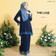 READY STOCK 🔥 New Luxe Kurung Lace Ironless Anti Kedut (cutting A labuh muslimah) by Sabella