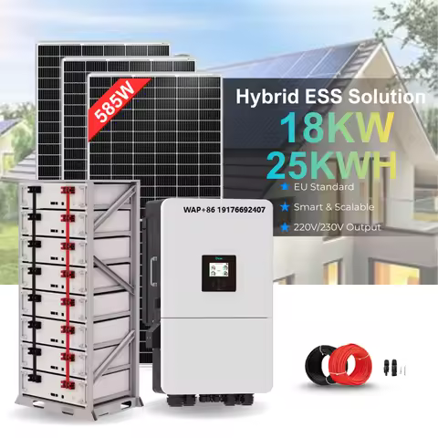 18KW Solar Energy Storage System Deye Complete Hybrid 18KW Three Phase Inverter 25kWh Battery Mono S
