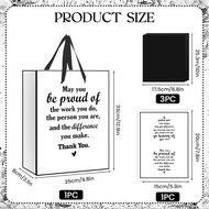 We Appreciate You Gift Bag with Tissue Paper Greeting Card Thank You Gift Wrapping Bag with Handle f