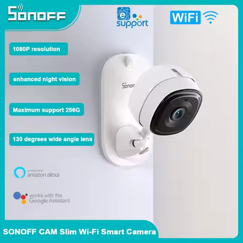 SONOFF CAM Slim Wi-Fi Smart Security Camera 1080P Two-way Audio Surveillance Automatic Tracking Baby