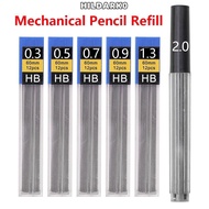 HILDARK0 6 Boxes Automatic Pencil Refill, Erasable Black Mechanical Pencil Lead, 0.3/0.5/0.7/0.9/1.3
