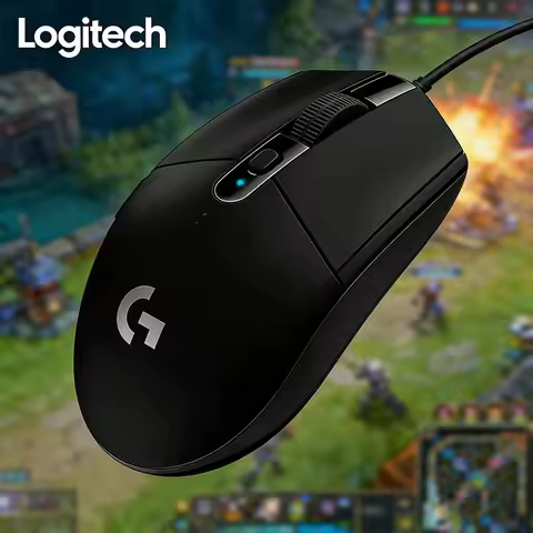Logitech G203/G102 wired dual-mode advanced gaming combat mouse, available in black, white, purple, 
