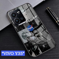 Softcase Glass Kaca VIVO Y35 - Casing hp VIVO Y35 [ S67 ].
