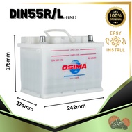 OSIMA DIN55 / DIN55L / DIN55R Wet Car Battery | Bateri Kereta | Proton X50 Satria Persona Forte XC90