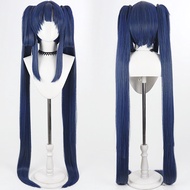 Guilty Gear Dizzy Cos Wig, Simulated Scalp, Detachable Extra Long Ponytail Cosplay Wig