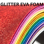 GLITTER EVA FOAM A4 SHEET / GLITTER FOAM SHEET 20*30 CM / KAD BUSA GLITTER