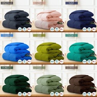 DOUBLE RUSH Bedcover Only Plain Aesthetic Complete 33 Colors (3IN1) No. 4 Single Bed Size 120x230 3 