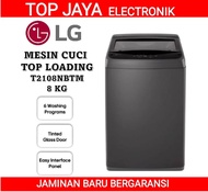 MESIN CUCI LG TOP LOADING 8KG/MESIN CUCI LG T2108NBTM 8KG NEW SERIES