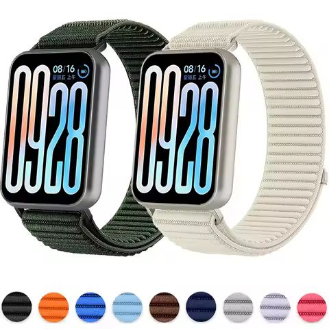 Mountain Nylon Strap for Xiaomi Mi Band 9 Pro/Mi Band 8 Pro Original Wave Bracelet Wristband for Red