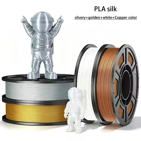 250g 500g 1kg PLA Filament 1.75mm 3D Printer Filament Silk Silvery Golden White Copper Color 250gx4 