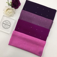 ❁☫❏[HIDAYU PREMIUM] 100% Swarovski® Original Tudung Bawal Batu Manik Tabur Bidang 45 Cotton Premium Voile Corak