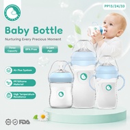 Preferred Botol Susu Baby Milk Feeding Bottle Wide Neck BPA Free for Newborn Ready Stock(11oz/8oz/5o