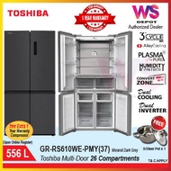 [Free Bubble Protection] Toshiba Refrigerator GR-RF610WE-PMY(37) 556L Multi-Door Dual Inverter / Toshiba Fridge / Peti Sejuk