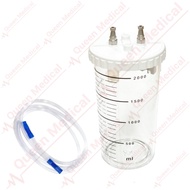 Medical Vacuum Bottle Suction Jar for Vacuum Regulator (Volume 2 Liter)
