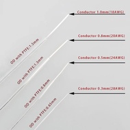 Mới Hi-end 4N bạc nguyên chất Cáp tín hiệu 18AWG/20AWG/24AWG/28AWG OD với PTFE tự làm amp Hifi đầu đ