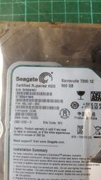 SEGATE ST3500418AS/ 500 GB/ 3.5吋/SATA 靜電袋未拆封 硬碟