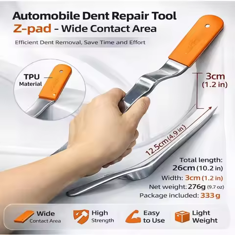 Professional Car Dent Removal Tool Z-Shape Knockdown Paddle, Large Contact Area Saves Time & Effort