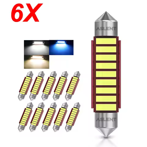 6X Festoon Led C5W 31 36 39 41mm Car Lights Canbus 7020SMD Dome Light 12V 4000K 6000K Warm White Cry