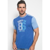 LGS - Slim Fit - Kaos Casual - T-Shirt - LGS Jeans 86 - Biru - JTS.322.M2699F.01.C