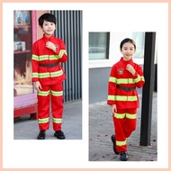 ♚ ¤ ☫ Fireman Costume for Kids Boys Firefighter Career Guidance Suit Children Carrer Cosplay Unifor