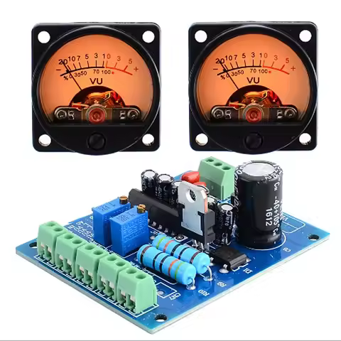 6V-12V Panel VU Meter Warm Back Light Recording VU Panel Meter Audio Level Amp