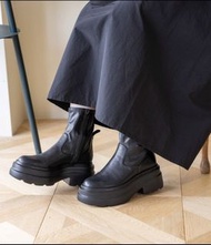 LOWRYS FARM厚底柔軟彈性皮革靴