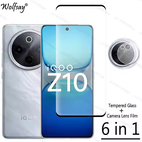 Full Cover Tempered Glass For Vivo iQOO Z10 Screen Protector Vivo iQOO Z10 Camera Lens Protective Gl