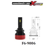 หลอดไฟรถยนต์รุ่น F6 CANBUS LED headlight (รับประกัน 12 เดือน) H4 H7 H11 6000K 22000LM 55W CANBUS แท้