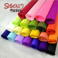 Crepe paper 1 roll / lot tissue paper 50X250CM gift wrapping curling paper flower packing paper new