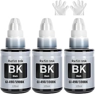 GI-590 GI-490 Ink Compatible with Canon GI590 GI490 Ink Container Multipack for PIXMA G1400 G1410 G2