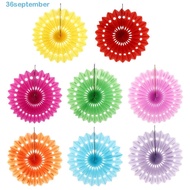 SEPTEMBER Paper Fans Round Festival Decoration Birthday Party Flower Paper Cut-Out