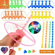 (MW)Funny Plastic Bamboo Dragonfly / Luminous Twisty Flying Saucers Toys / LED Glow Hand Push Frisbe