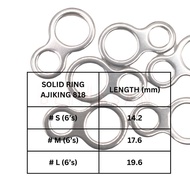 Ajiking Solid Ring 150 lb - 220lb JIGGING SOLID RING SPLIT RING LURE JIG HEAVY DUTY SOLID RING HEAVY
