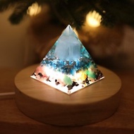 【客製化禮物】靜安之心-直覺強化淨化能量金字塔-小夜燈 orginit