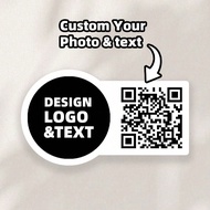 1~160ชิ้น ฉลากที่กำหนดเอง - สติกเกอร์กำหนดเองพร้อมรูปภาพและรหัส QR, สติกเกอร์ PVC กันน้ำ, สติกเกอร์ก